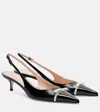 Valentino Bepointy Leather Slingback Pumps In Black