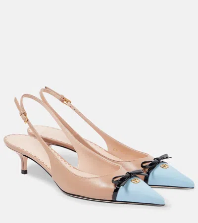 Valentino Garavani Slingback Pumps In Beige O Tan