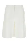 Valentino Garavani Women White Cotton Blend Shorts