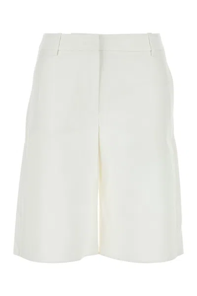 VALENTINO SHORTS IN MISTO COTONE BIANCO DONNA