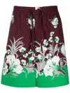 Valentino Floral-print Drawstring Shorts