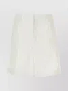 Valentino Garavani White Bermuda Shorts With Tonal Vlogo In Cotton Canvas Woman