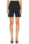 Valentino Logo Plaque Bermuda Shorts In Nero