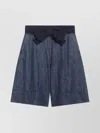 Valentino Garavani Denim Bermuda Shorts With Oversized Bow