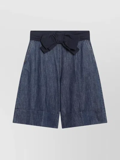 VALENTINO BERMUDA SHORTS FEATURING OVERSIZED BOW DETAIL