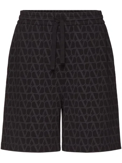 VALENTINO VALENTINO BERMUDA SHORTS WITH TOILE ICONOGRAPHE PRINT