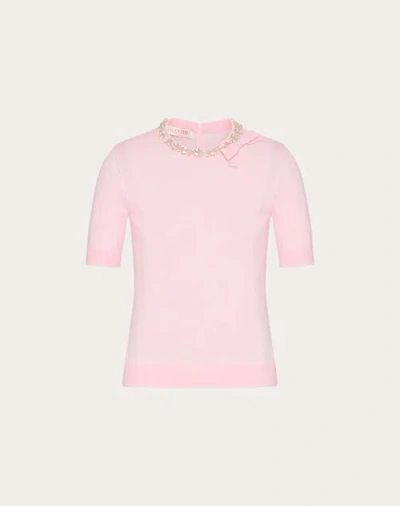 Valentino Pink Bow Miniskirt In Pc6 Comfit