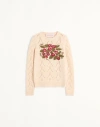Valentino Bestickter Wollpullover Frau Multicolor L In Multicolor