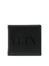 Valentino Bifold Wallet Nero In Negro