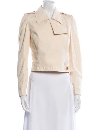 Pre-owned Valentino Biker Jacket In Neutral