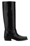 Valentino Rockstud Biker Knee-high Leather Boots