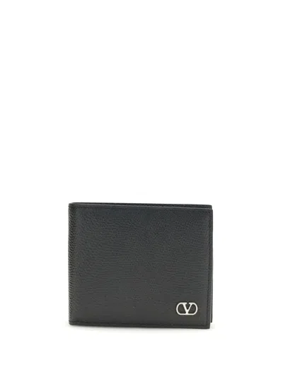 Valentino Garavani Billfold Wallet Only Card Vlogo Signat In Black