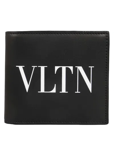 Valentino Garavani Billfold Wallet Only Card Vltn In Ni Nero Bianco