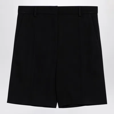 Valentino Black Wool Bermuda Shorts