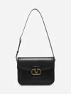 Valentino Garavani Black Shoulder Bag With Vlogo Detail On The Front In Leather Man