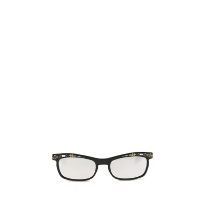 Valentino Black Acetate Sunglasses In Red