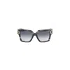 VALENTINO VALENTINO BLACK ACETATE SUNGLASSES