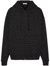 Valentino Toile Iconographe Print Zip-up Hoodie In Black