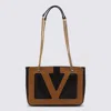 Valentino Black And Brown Viva Superstar Totes In Multi