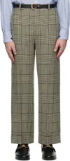Valentino Black & Off-white Wool Trousers In Chck Pd D Pl Avro/nr