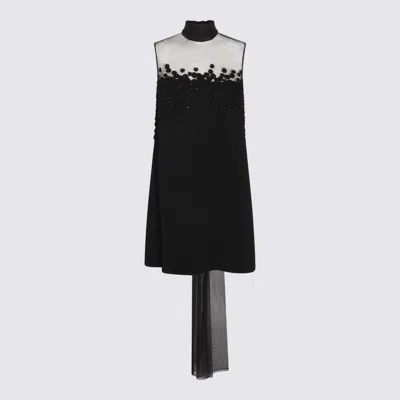 VALENTINO BLACK AND WHITE VISCOSE MINI DRESS 