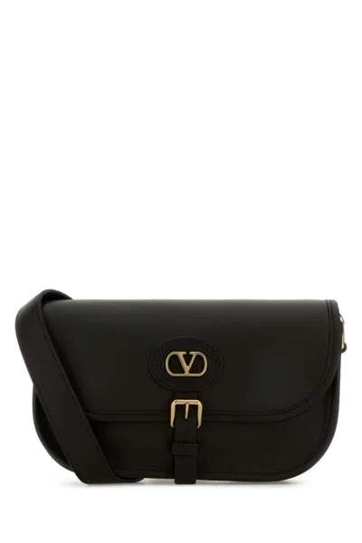 Valentino Garavani Antibes Leather Crossbody Bag Adjustable Strap In Black