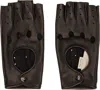 Valentino Black Biker Gloves In Brown
