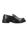Valentino Black Rockstud M-way Loafers In Black