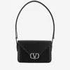 Valentino Small Letter Leather Shoulder Bag In Black
