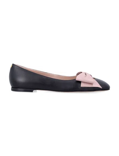 VALENTINO GARAVANI BLACK BOW BALLET FLATS