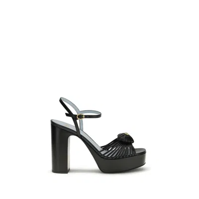 Valentino Garavani Sandal Royal Platform Sandal In Kidskin 115mm Woman Black 40.5