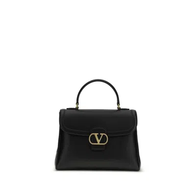 Valentino Garavani Black Calf Leather Bos Taurus Shoulder Bag