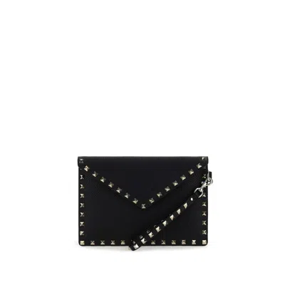 Valentino Garavani Black Calf Leather Bos Taurus Wallet