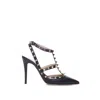 Valentino Studded Leather Decollete Pumps In Blue