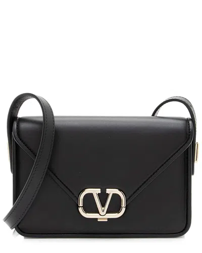 Valentino Garavani Valentino Black Calfskin Letter Small Shoulder Bag (authentic Pre-loved)