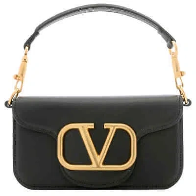 Pre-owned Valentino Garavani Valentino Black Calfskin Loco Small Shoulder Bag 3w0b0k53zxl 0no