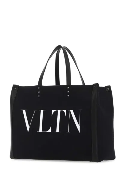 Valentino Garavani Medium Vltn Ecolab Tote Bag In Black