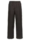 Valentino Black Cargo Pants In Brown
