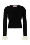 Valentino Black Cashmere Sweater In Neroavorio