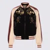 Valentino Sequin And Bead-embellished Velvet Bomber Jacket In Multi