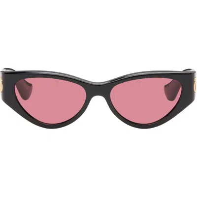 Valentino Black Cat-eye Acetate Sunglasses
