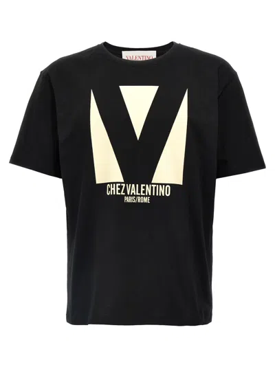 VALENTINO BLACK CHEZ VALENTINO T-SHIRT