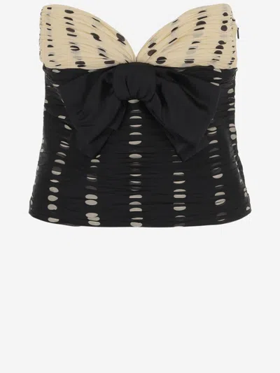 VALENTINO BLACK CHIFFON TOP