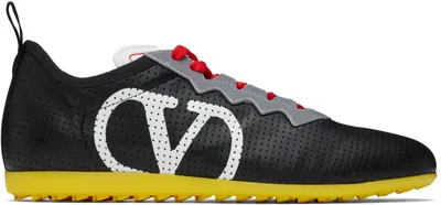 Valentino Garavani Chromathon Logo-print Perforated-leather Sneakers In Multi