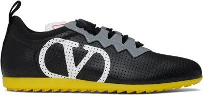 Valentino Garavani Valentino Chromathon Leather Sneaker In Black