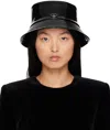 Valentino Black Coated Bucket Hat In Wqx Nero/black Ruthe