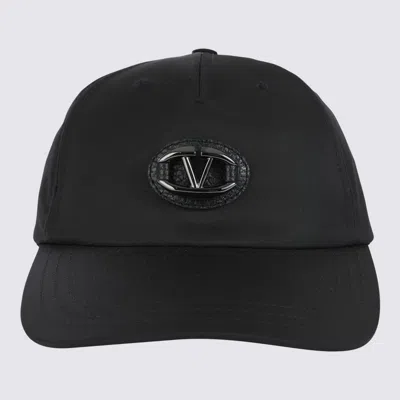 Valentino Garavani Black Cotton Baseball Hat