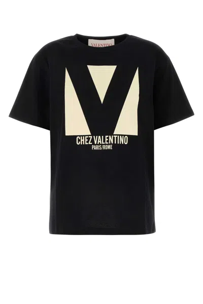 VALENTINO BLACK COTTON T-SHIRT
