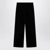 Valentino Straight-leg Velvet Pants In Black