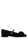 Valentino Satin Bow Mary Jane Ballerina Flats